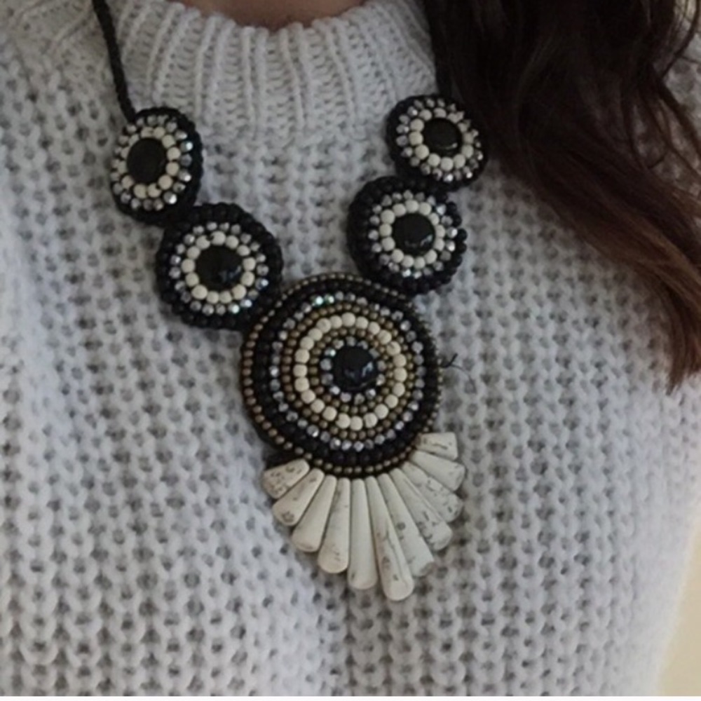 Beaded statement necklace